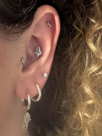 Gui Maansteen Flatback Piercing-1 ST.