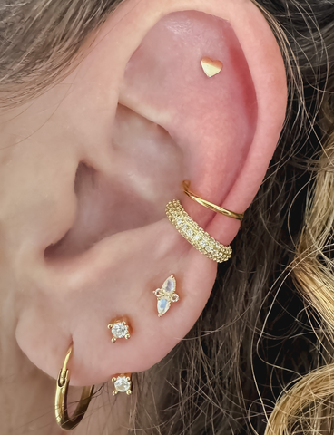 Nova Zilveren Ear Cuff 14K Goldplated - 1 ST.