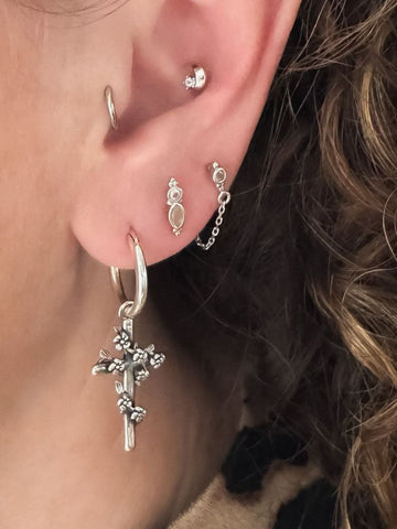 Daun Opaal Flatback Piercing-1 ST.