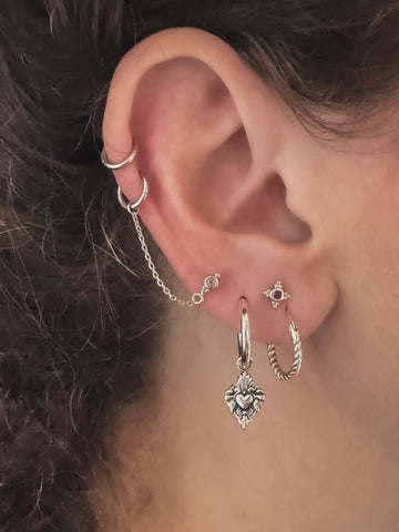 Bunga Amethist Flatback Piercing 1 ST.