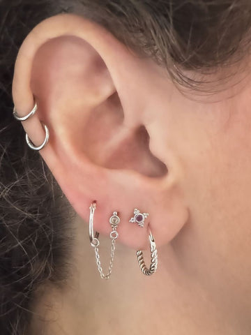 Bunga Amethist Flatback Piercing 1 ST.