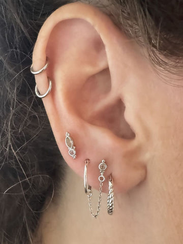 Benang Topaas Flatback Piercing-1 ST.