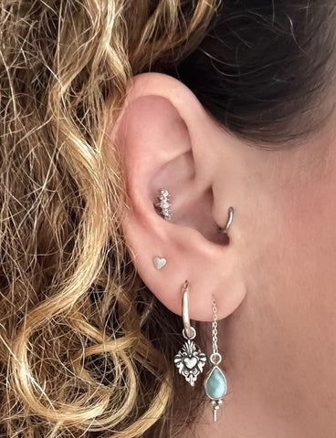 Putri Witte Topaas Flatback Piercing-1 ST.