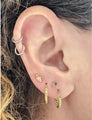Mian Maansteen Flatback Piercing 14K Goldplated - 1 ST.