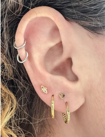 Hart Piercing 14K Goud-1ST.