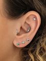 Bunga Witte Topaas Flatback Piercing 1 ST.
