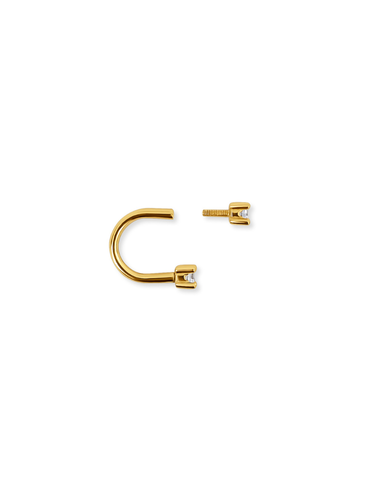 Sari Zilveren Oorbel 14K Goldplated - 1 ST.
