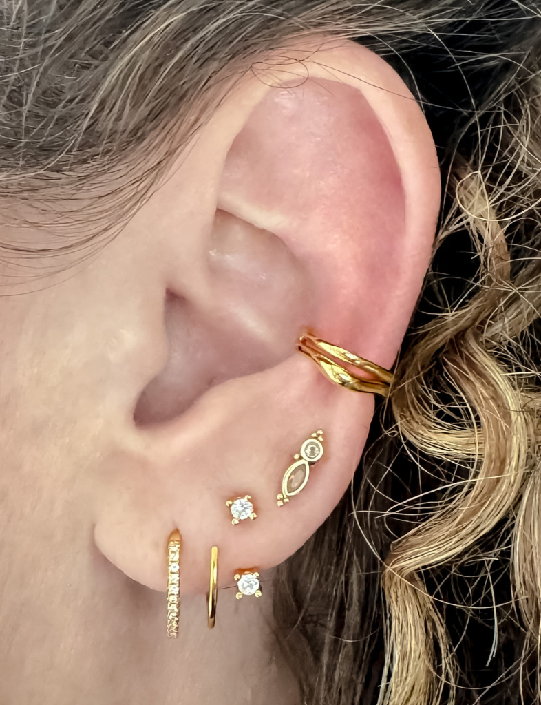 Kirana Zilveren Oorbel 14K Goldplated - 1 ST.
