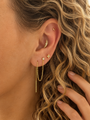 Selene Maansteen Flatback Piercing 14K Goldplated-1 ST.