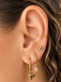 Benang Topaas Flatback Piercing 14K Goldplated-1 ST.