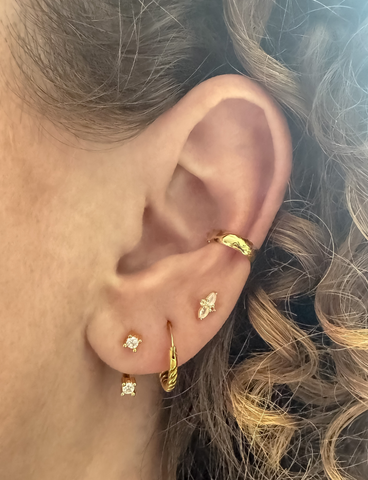 Mira Zilveren Ear Cuff 14K Goldplated - 1 ST.