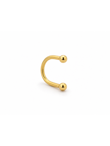 Kala Zilveren Oorbel 14K Goldplated - 1 ST.