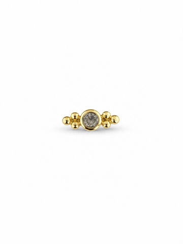 Luna Labradoriet Flatback Piercing 14K Goldplated-1 ST.