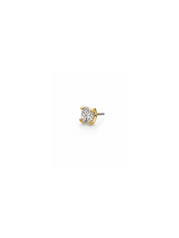 Lumi Lab Diamond Flatback Piercing 14K Goldplated-1 ST.