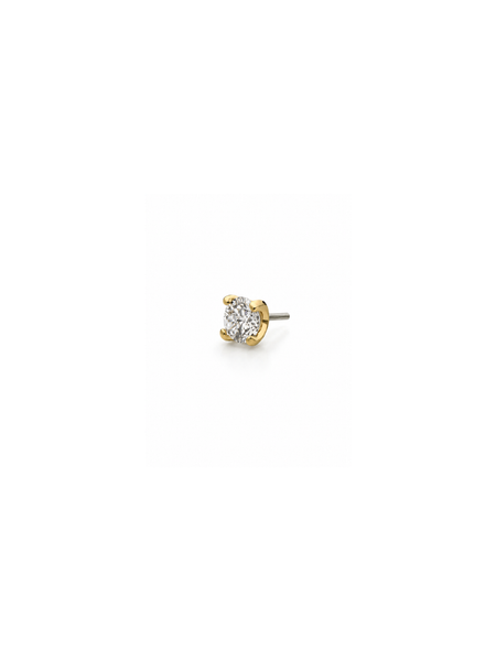 Lumi Lab Diamond Flatback Piercing 14K Goldplated-1 ST.