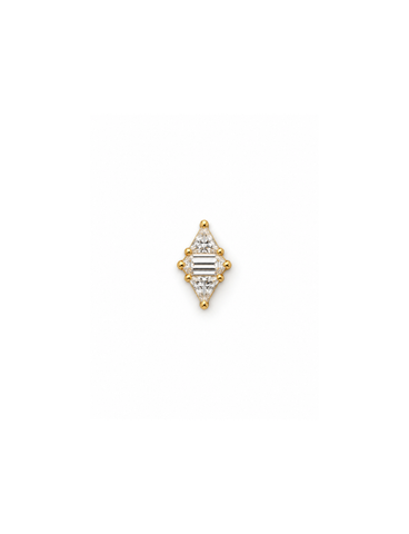 Ziva Titanium Flatback Piercing Goud -1 ST.