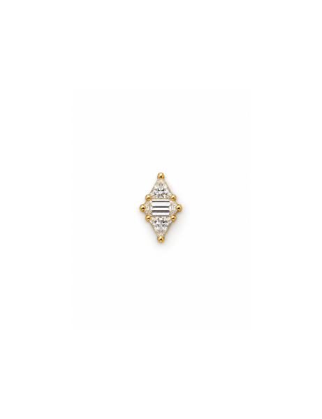 Ziva Titanium Flatback Piercing Goud -1 ST.