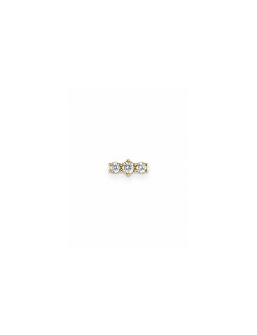 Nola Titanium Flatback Piercing Goud -1 ST.