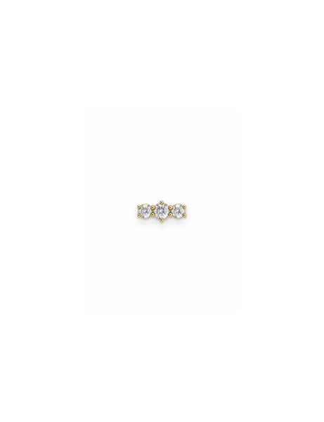Nola Titanium Flatback Piercing Goud -1 ST.