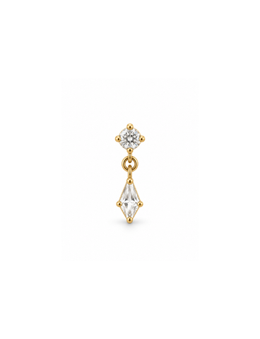Amelie Titanium Flatback Piercing Goud -1 ST.