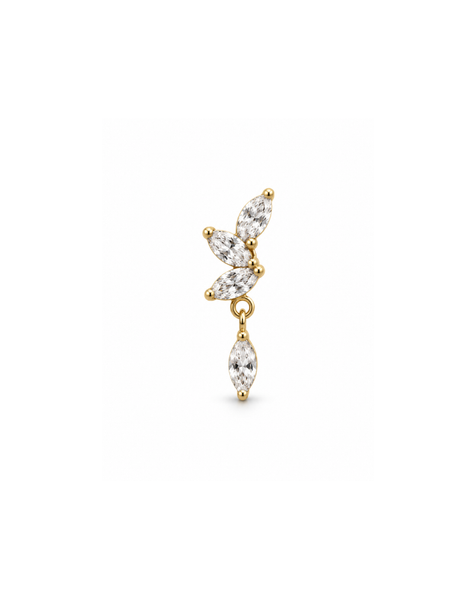 Elodie Titanium Flatback Piercing Goud -1 ST.