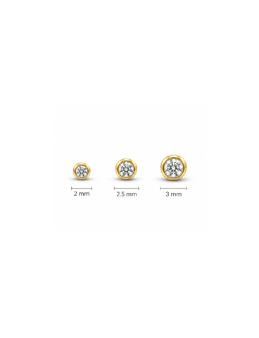 Elin Titanium Flatback Piercing Goud -1 ST.