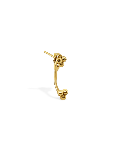 Mutiara Zilveren Oorbel 14K Goldplated - 1 ST.