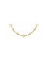 Ravi Zilveren Chain Zirkonia Connector 14K Goldplated - 1 ST.
