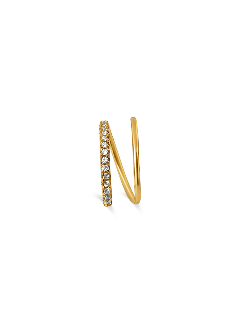 Kirana Zilveren Oorbel 14K Goldplated - 1 ST.