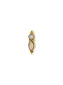 Daun Opaal Flatback Piercing 14K Goldplated-1 ST.