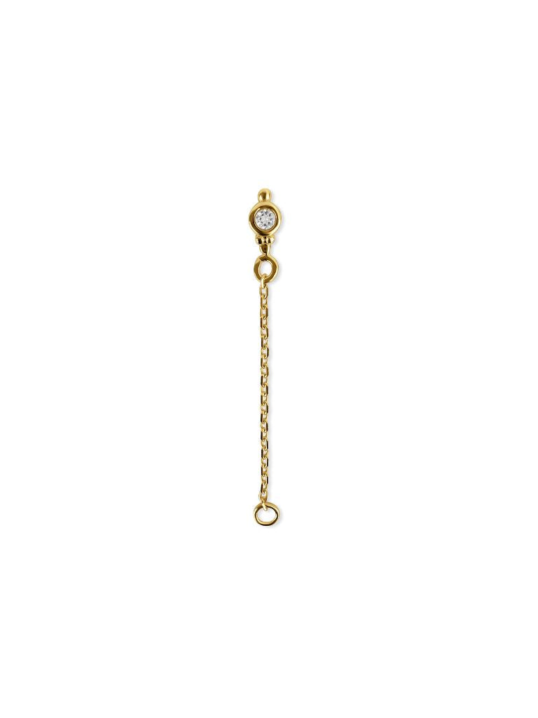 Benang Topaas Flatback Piercing 14K Goldplated-1 ST.