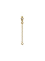 Benang Topaas Flatback Piercing 14K Goldplated-1 ST.