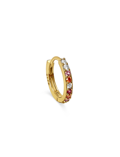 Pelangi Zilveren Oorbel 14K Goldplated - 1 ST.
