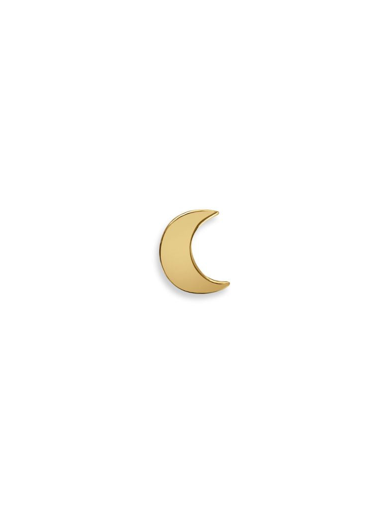Moon Flatback Piercing 14K Massief Goud-1ST.