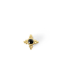 Bunga Zwarte Onyx Flatback Piercing 14K Goldplated-1 ST.