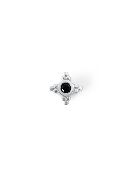 Bunga Zwarte Onyx Flatback Piercing 1 ST.