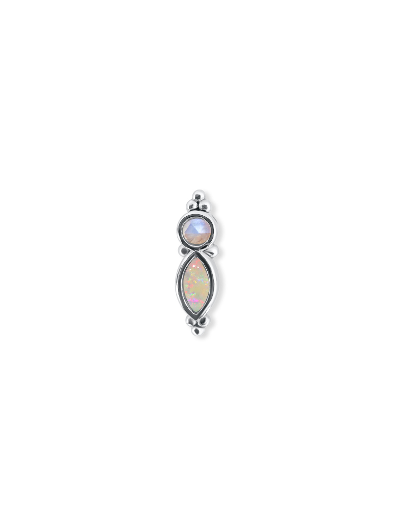 Daun Opaal Flatback Piercing-1 ST.