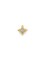 Bunga Witte Topaas Flatback Piercing 14K Goldplated-1 ST.