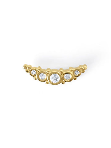 Selene Maansteen Flatback Piercing 14K Goldplated-1 ST.
