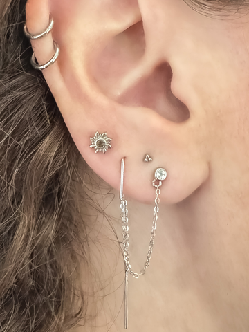 Elara Witte Topaas Flatback Piercing-1 ST.