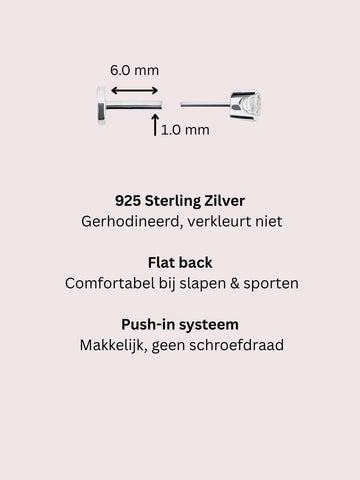 Bulan Maansteen Flatback Piercing-1 ST.