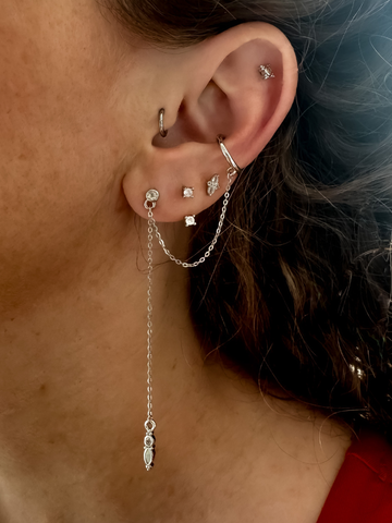 Bunga Witte Topaas Flatback Piercing 1 ST.