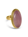 Penyatan Lila Jade Ring - 925 Sterling Zilver 14K Verguld Goud