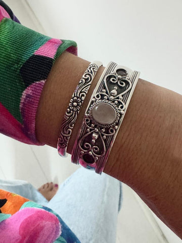 Raja Rozenkwarts Bangle