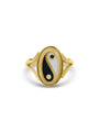 Classic Yin Yang Ring - 925 Sterling Zilver 14K Verguld Goud