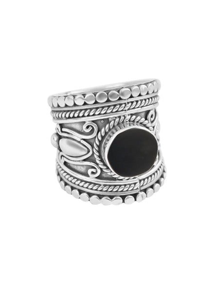 Kuat Zwarte Onyx Ring