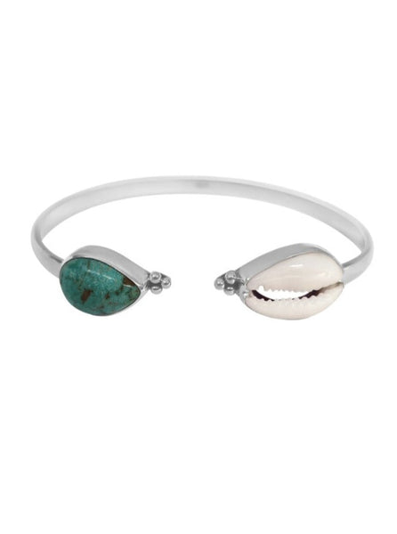 Dohara Cowrie Turkoois Bangle