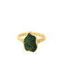Kasar Chroom Chalcedoon Ring - 925 Sterling Zilver 14K Verguld Goud